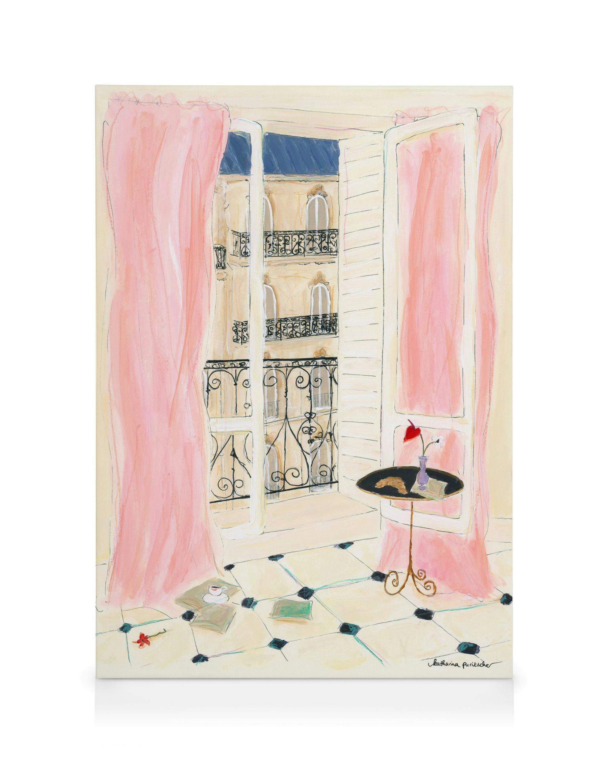 Telas decorativas Katharina Puritscher - Croissant and Book Quadro em tela (30x40 cm)