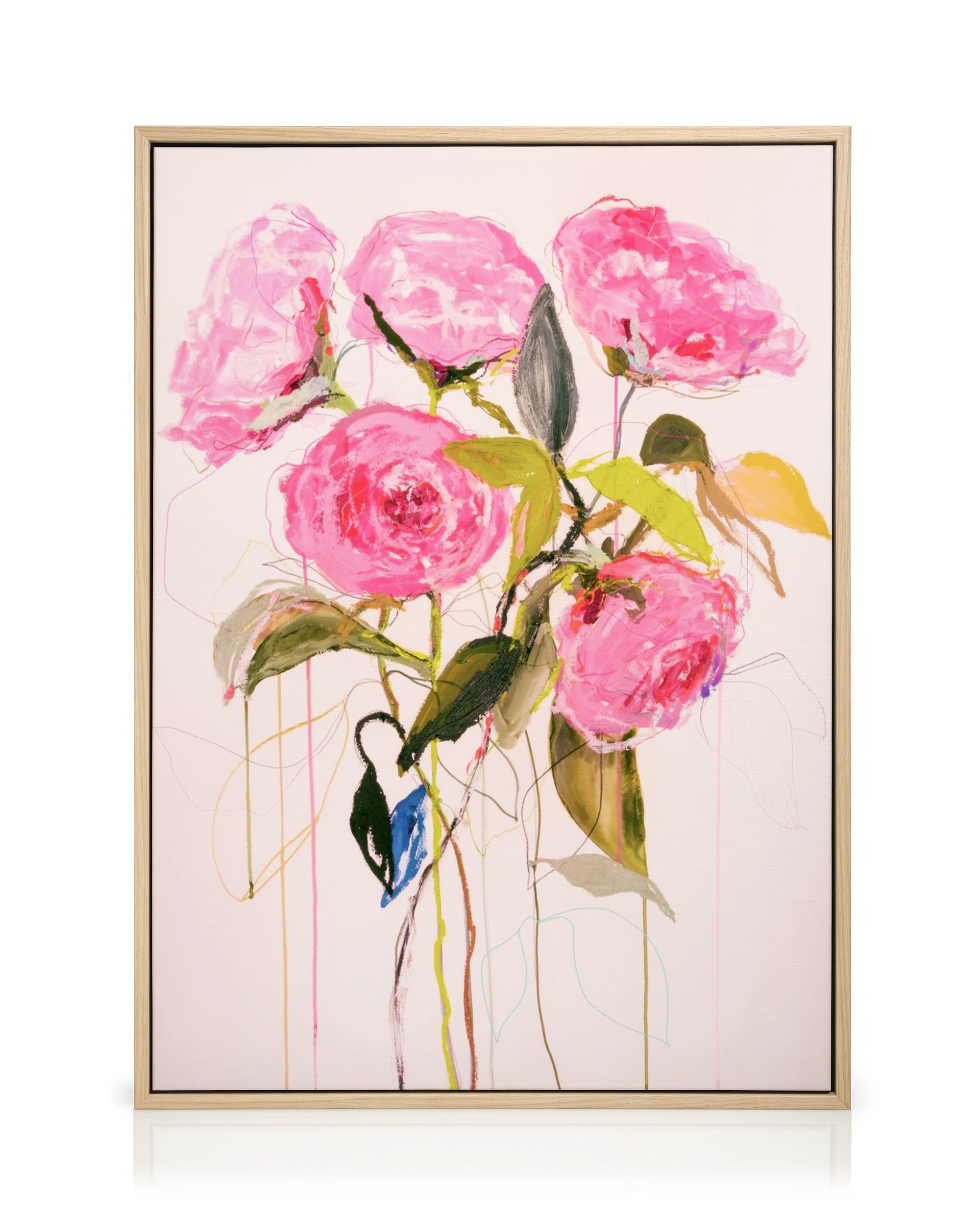 アート・デザイン・音楽 ROSE The Marriage of Sanity and Madness Leigh Viner - Magenta Roses Canvas Print | Floral Wall Art