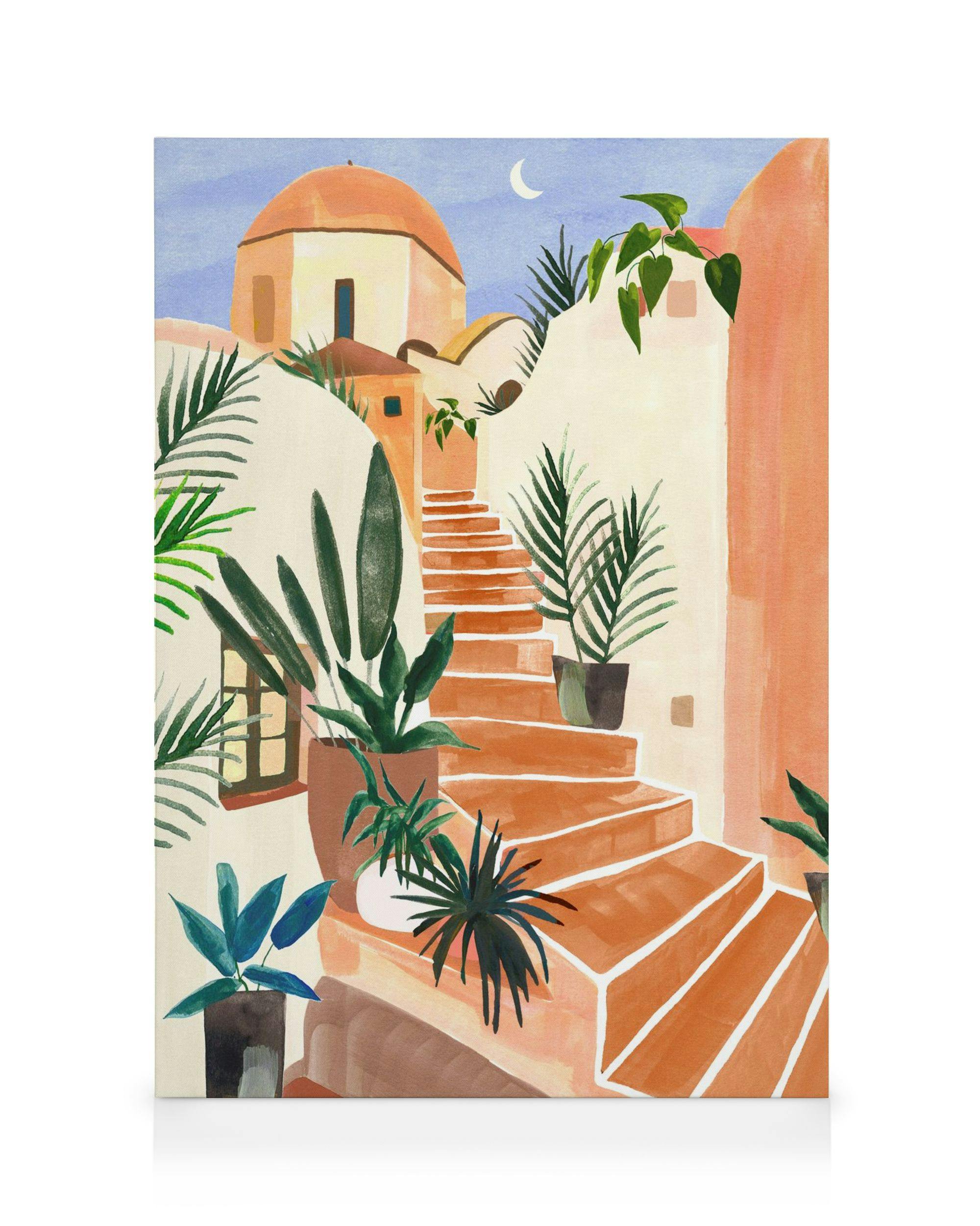 Canvas Prints Laura Page - Tropical Print no1 Canvas print (70x100 cm - Black Frame)