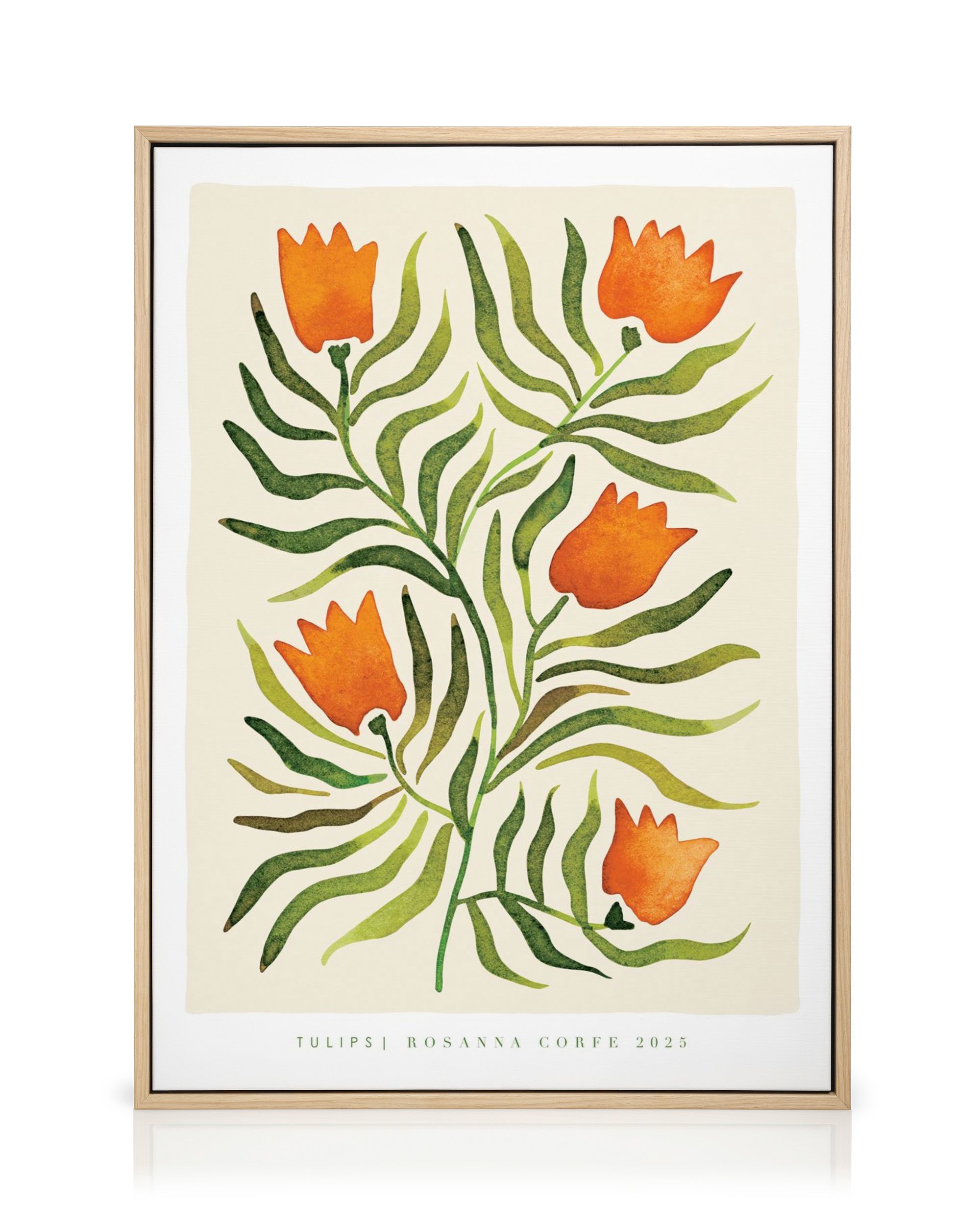 Rosanna Corfe - Tulips Canvas print