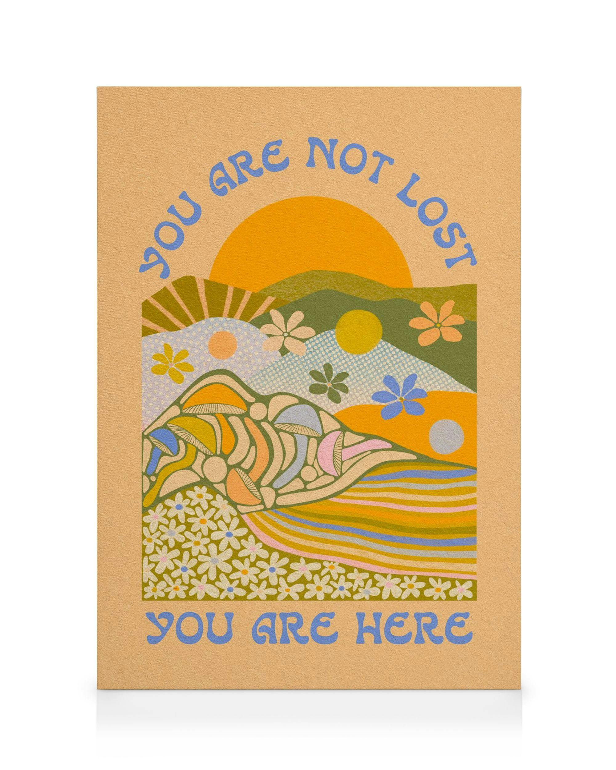 Canvas Prints The SoulShine Co. - You Are Not Lost Canvas print (50x70 cm - Black Frame)