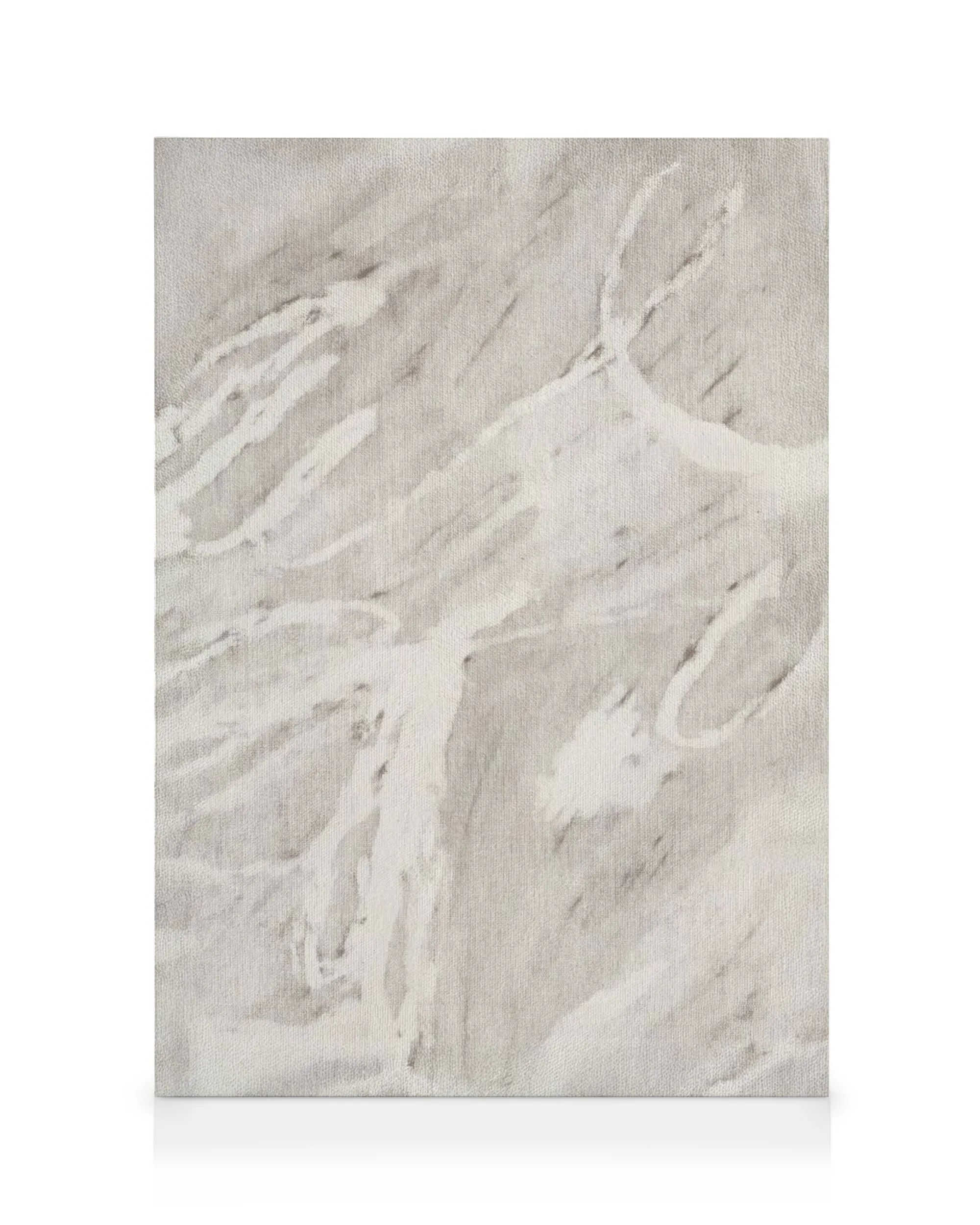 Stampa su tela con motivo marmorizzato beige chiaro e grigio, con venature bianche e grigie scure che creano un effetto elegante