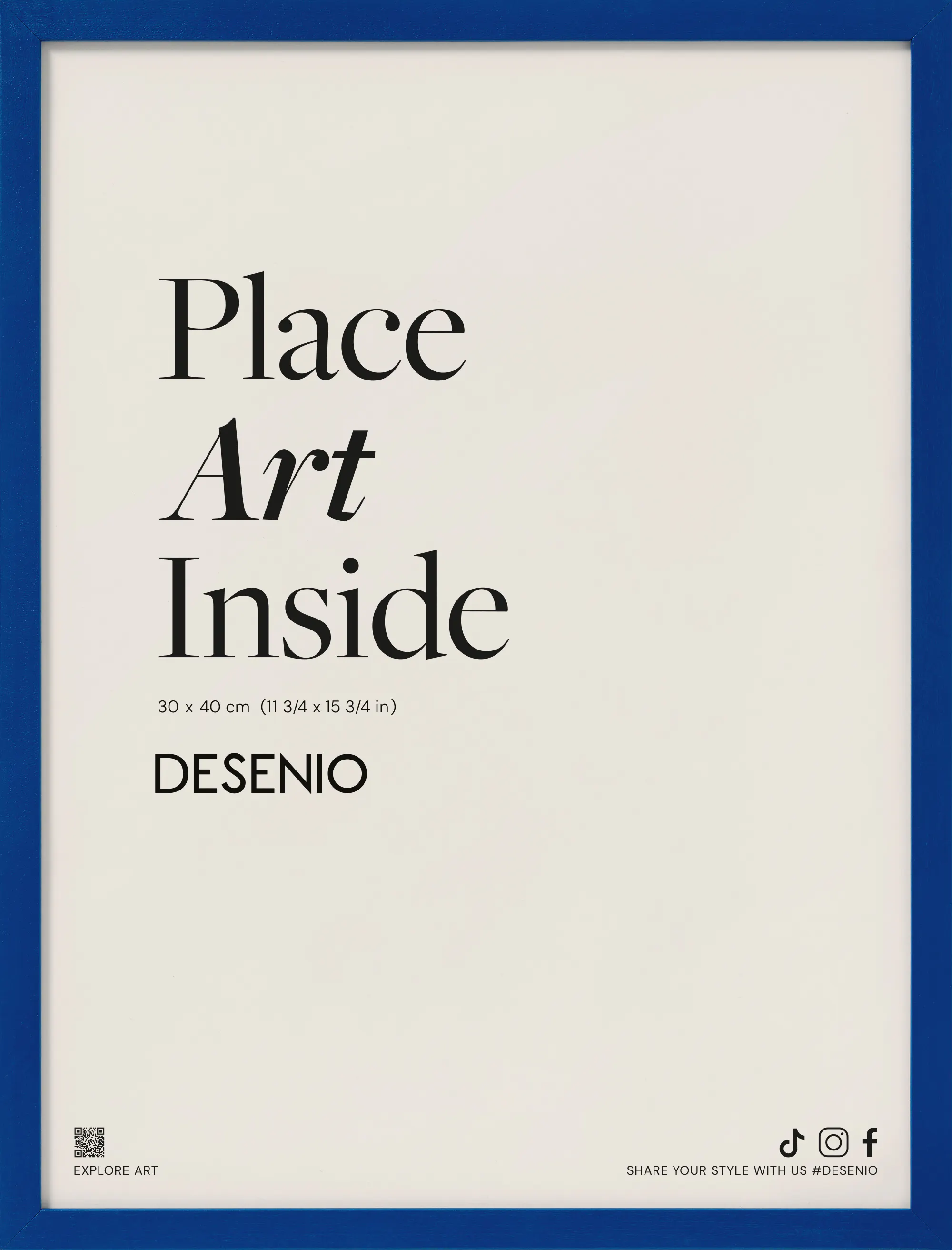 Poster con sfondo chiaro e testo nero che recita Place Art Inside.