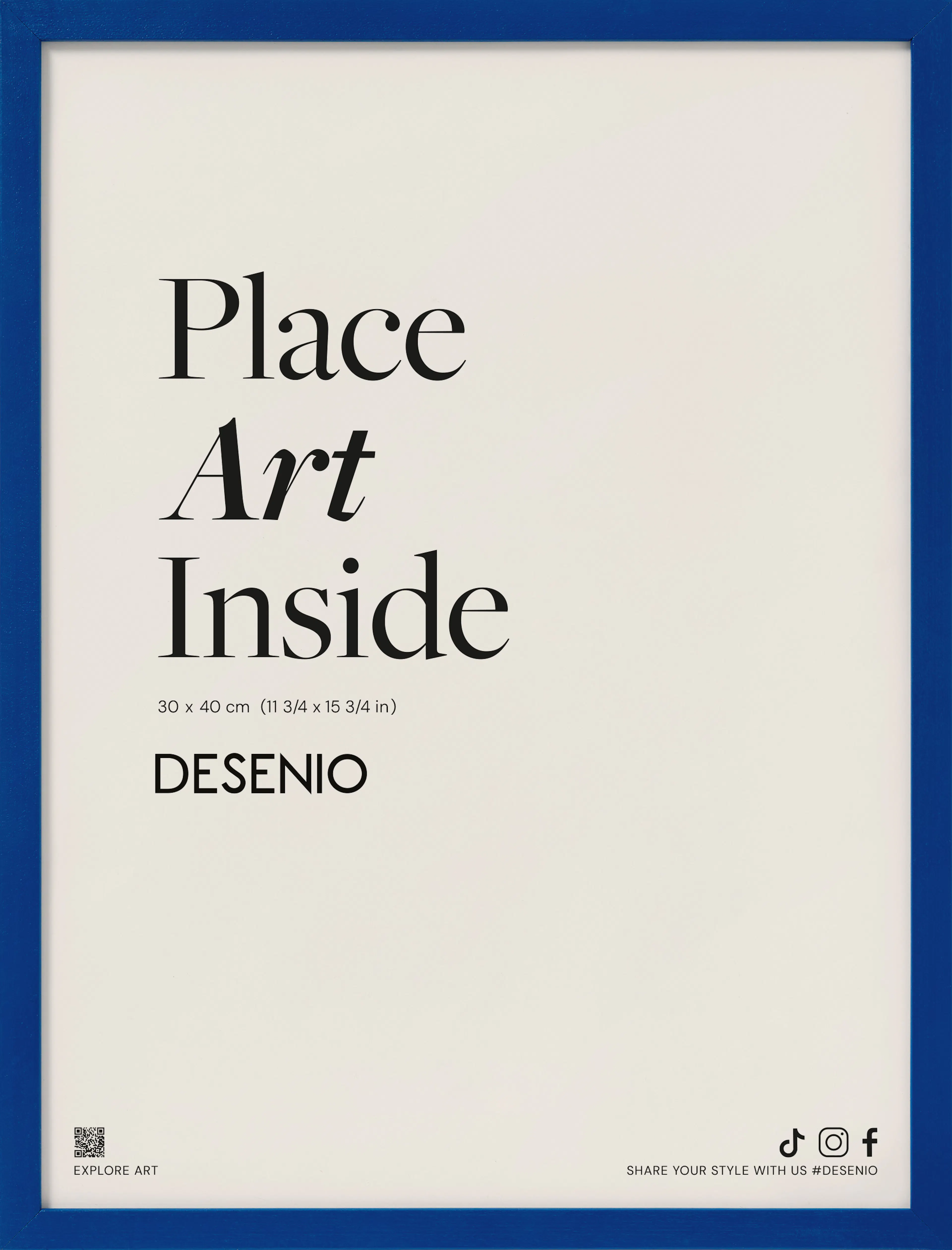 Poster con sfondo chiaro e testo nero che recita Place Art Inside.