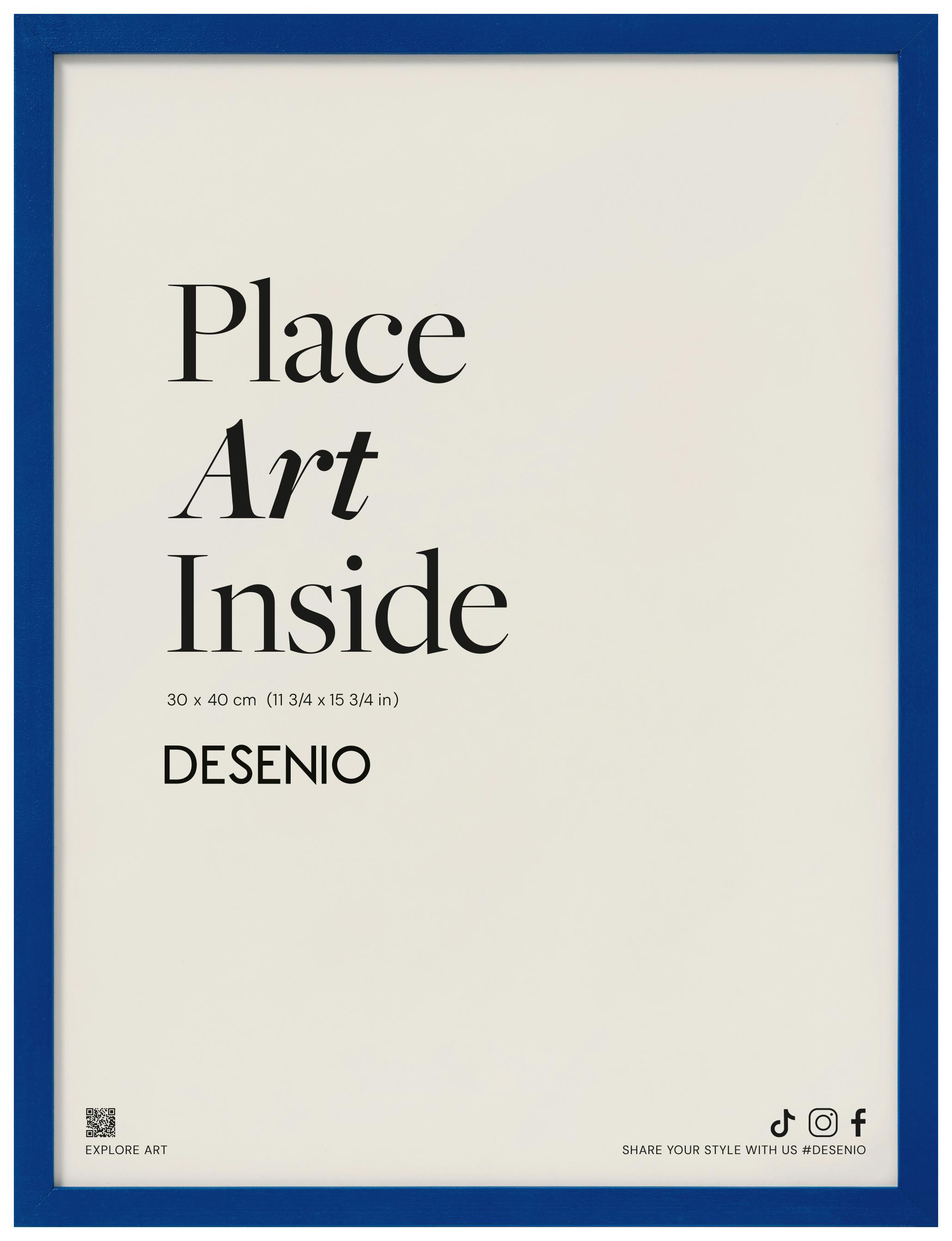 Blue picture frame, 30x40 cm plexi (30x40 cm)