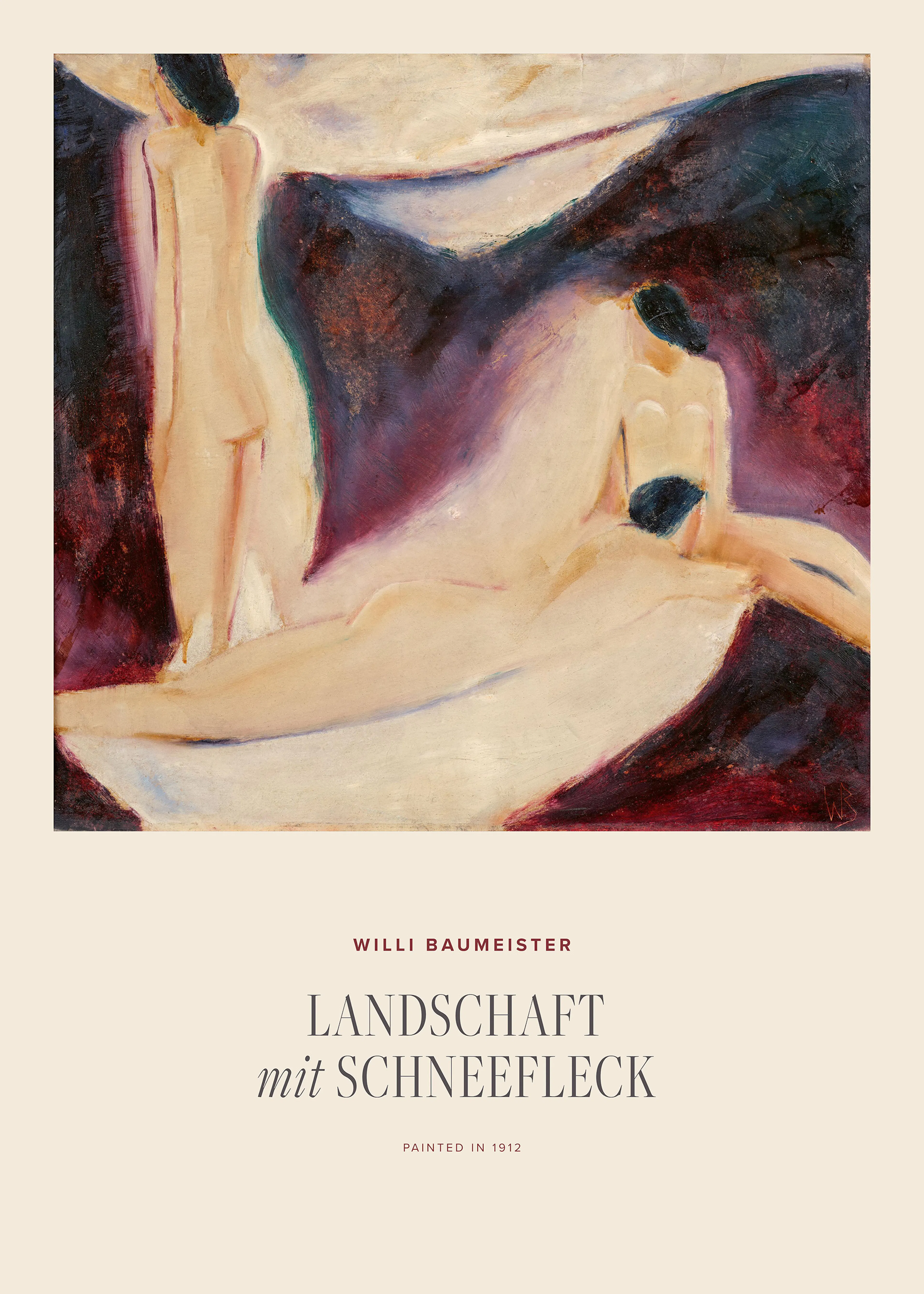 Willi Baumeister - Landschaft mit Schneefleck Print 0