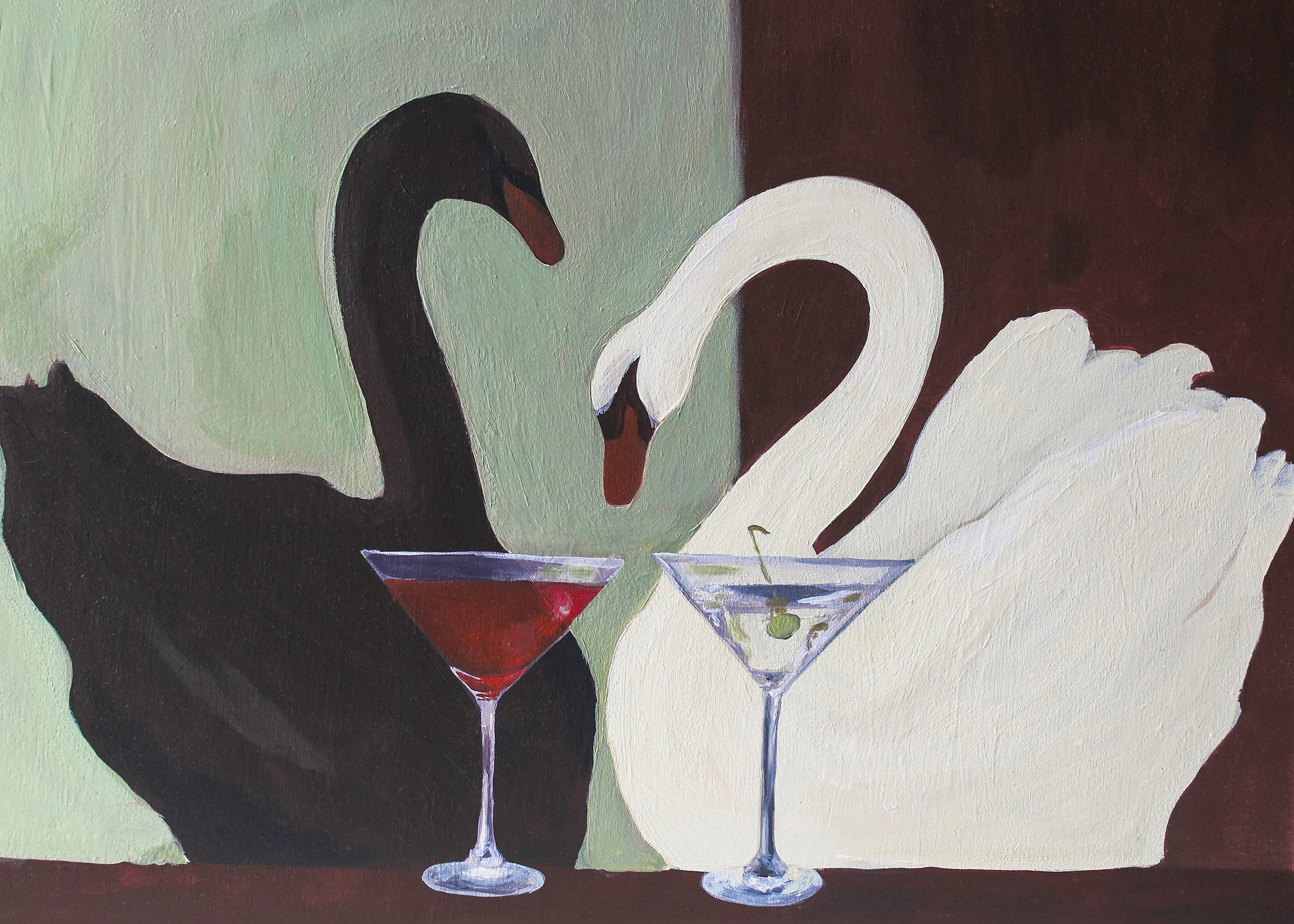 Tea Rudolf - Swans Martini Poster 0