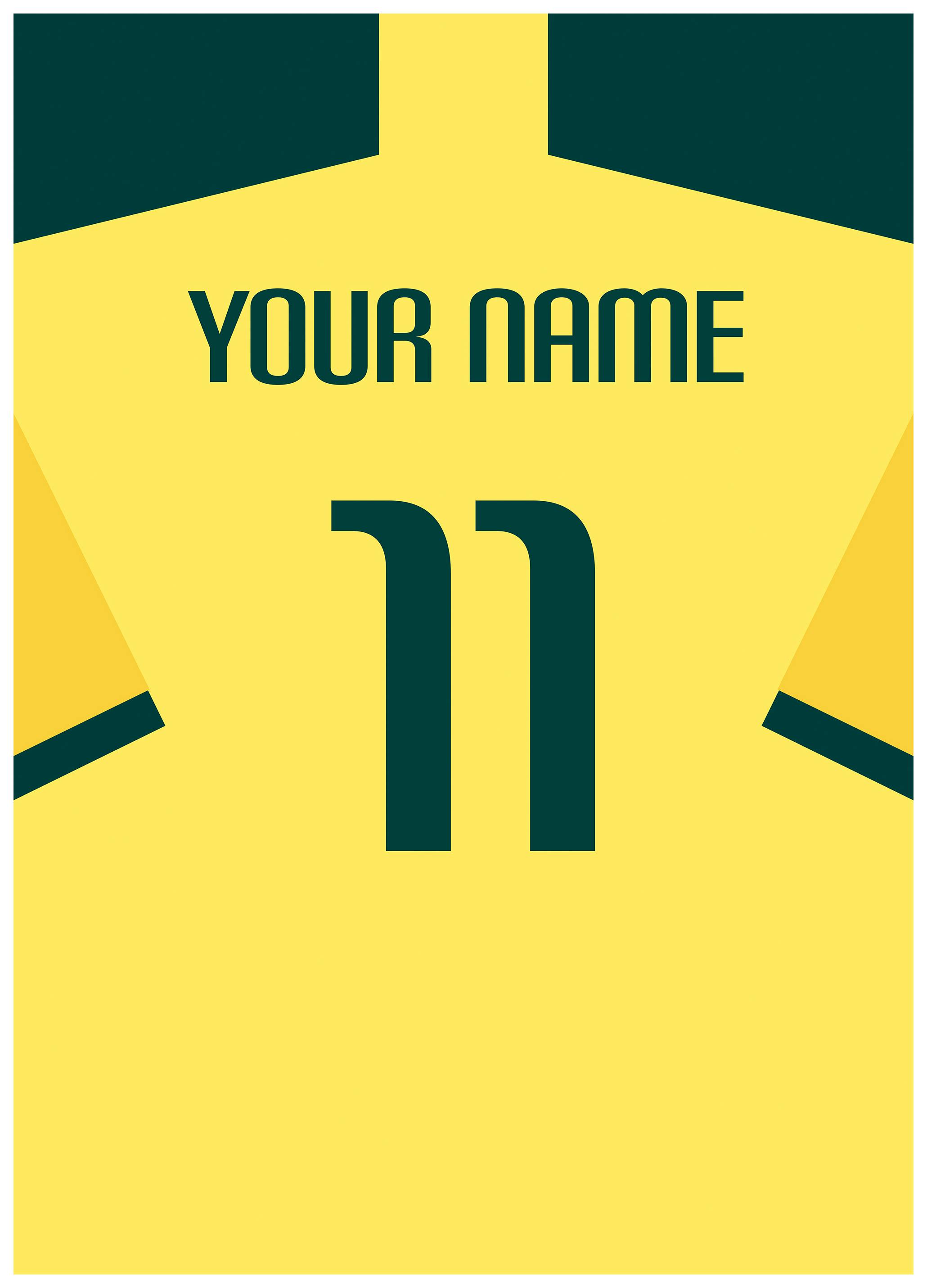 Prints - Football Shirt No16 Personal Poster (50x70 cm) - Personalised prints