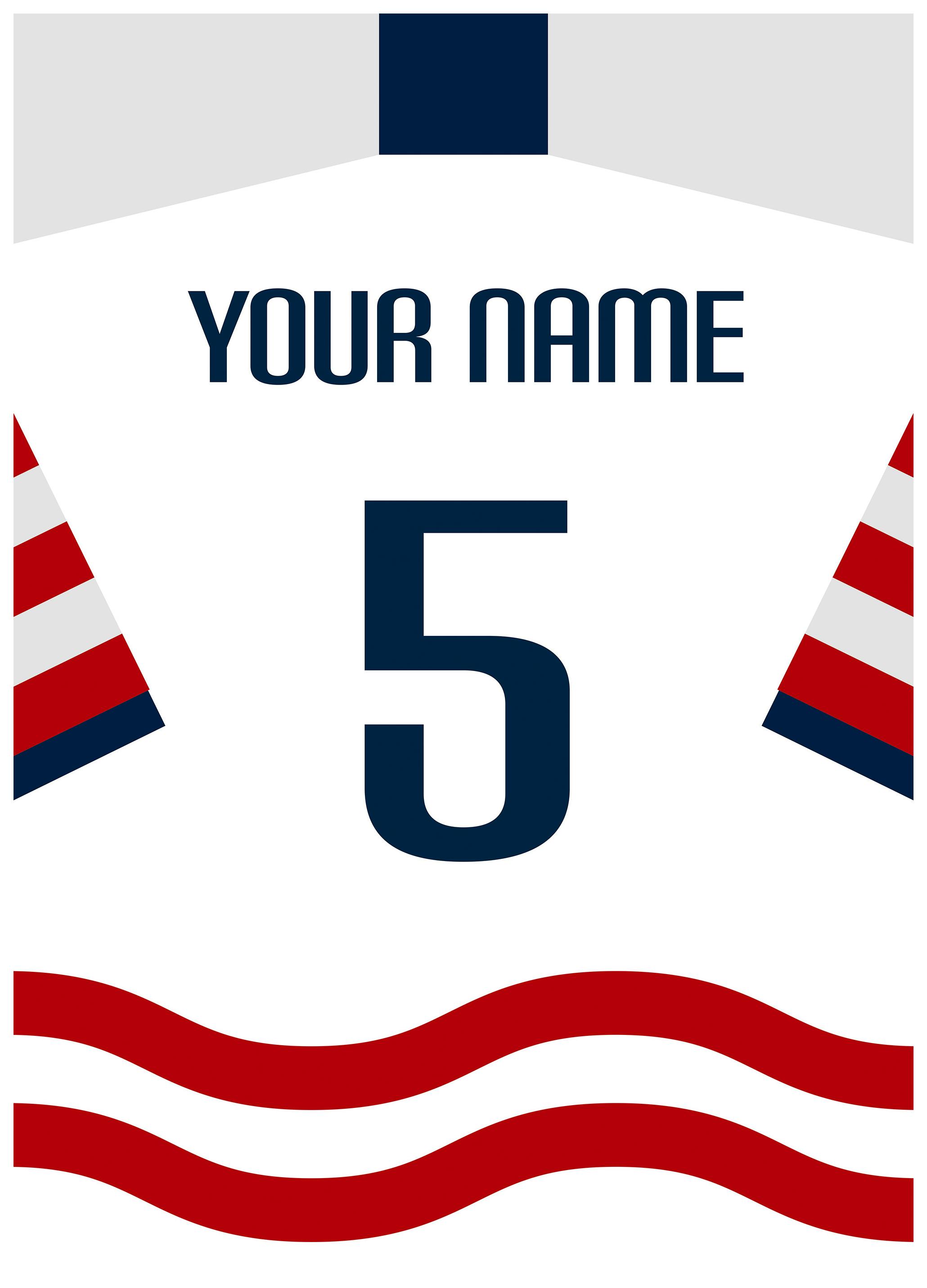 Football Shirt No19 Personal Plakat (50x70 cm) - Plakater > Personlige posters