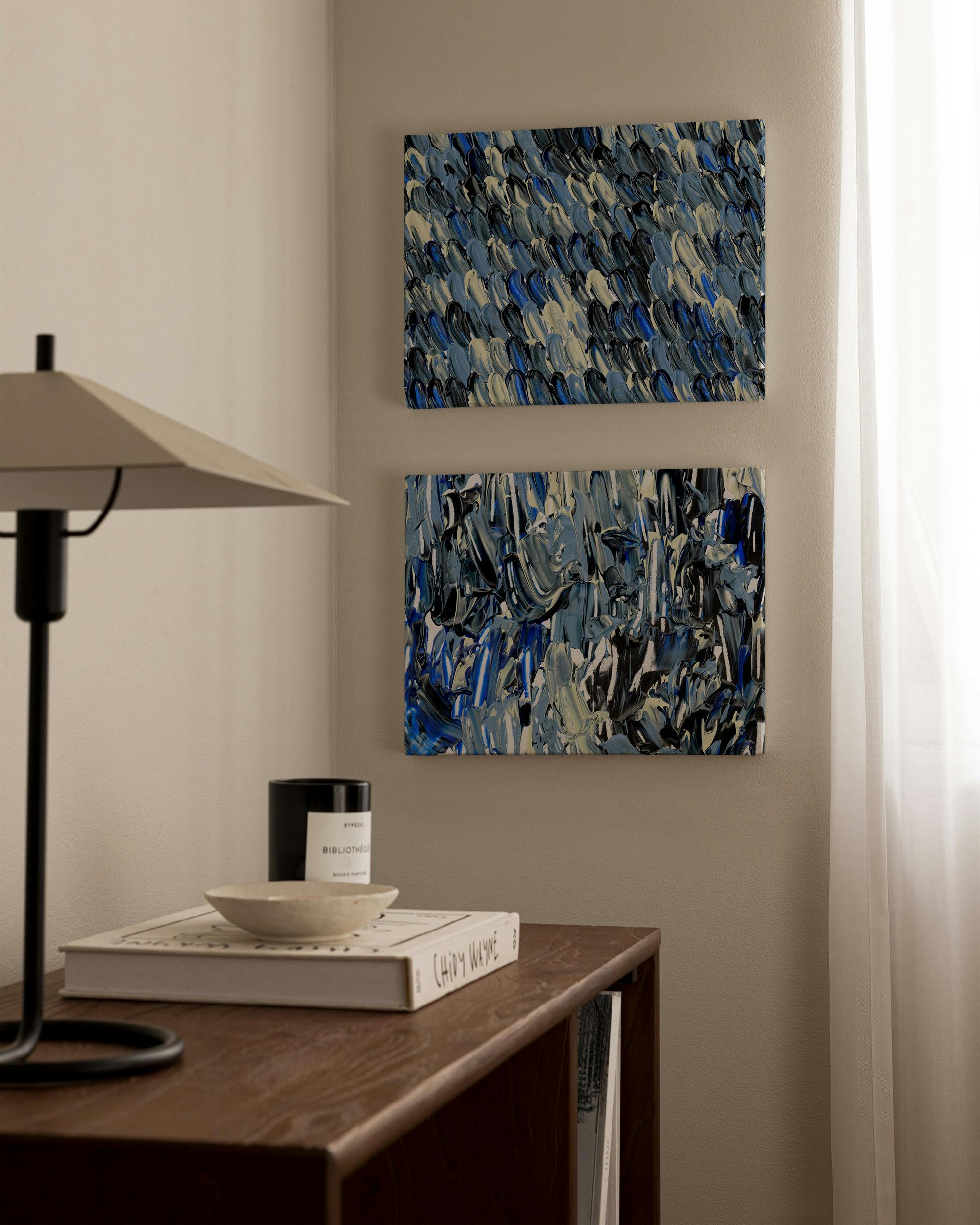 Blue Rhythm Canvas Duo (70x100 cm)