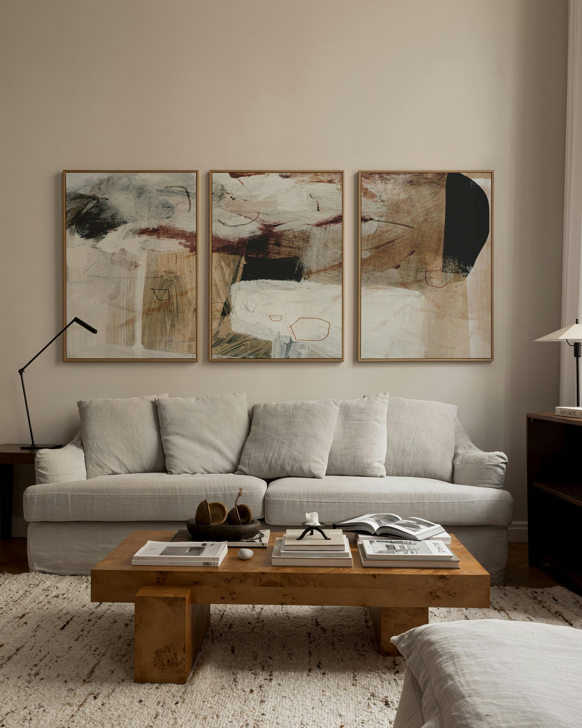 Dan Hobday - Earth Layers Canvas Trio (100x140 cm - Eikeramme)