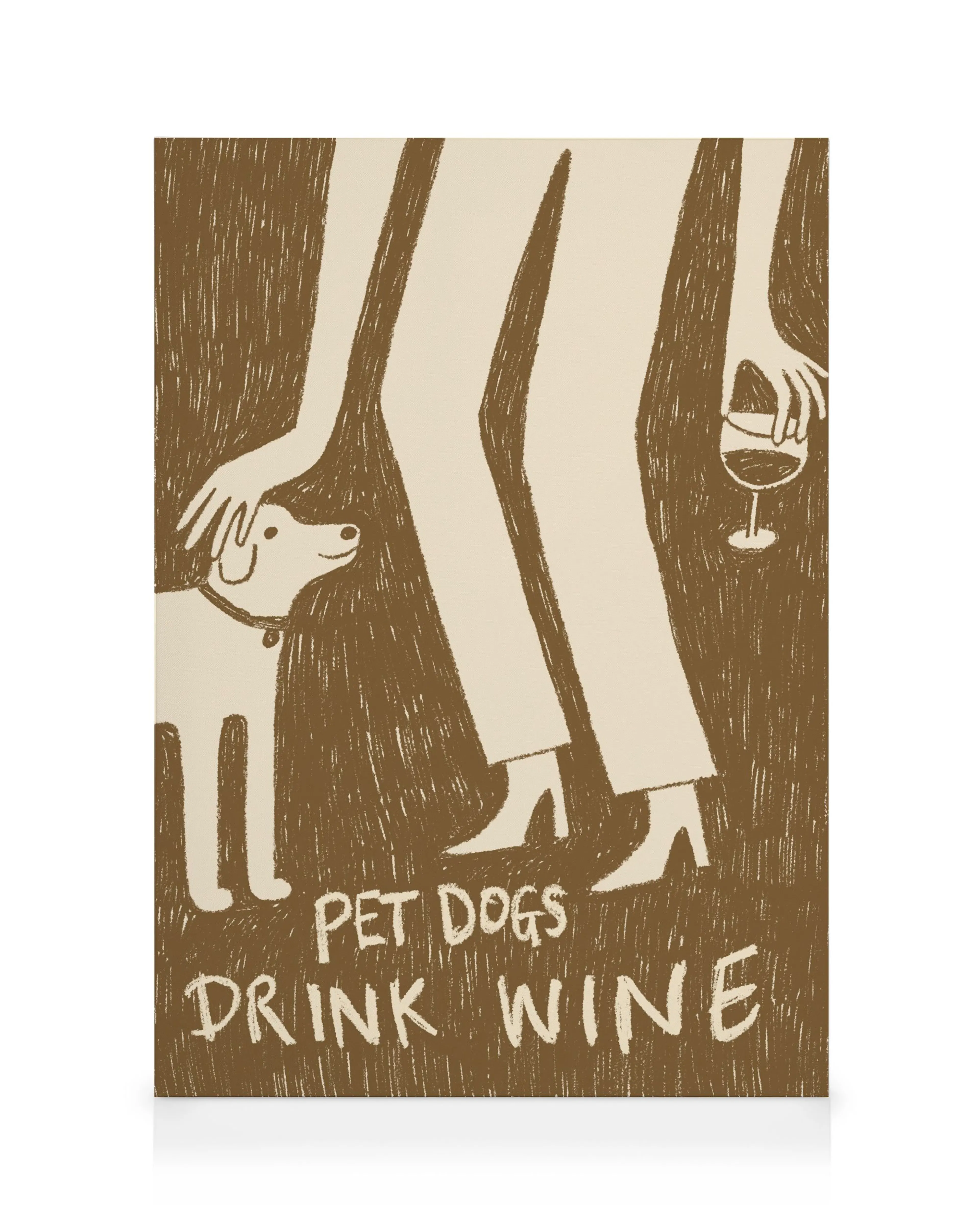 Dogs and Wine Stampa su Tela 0