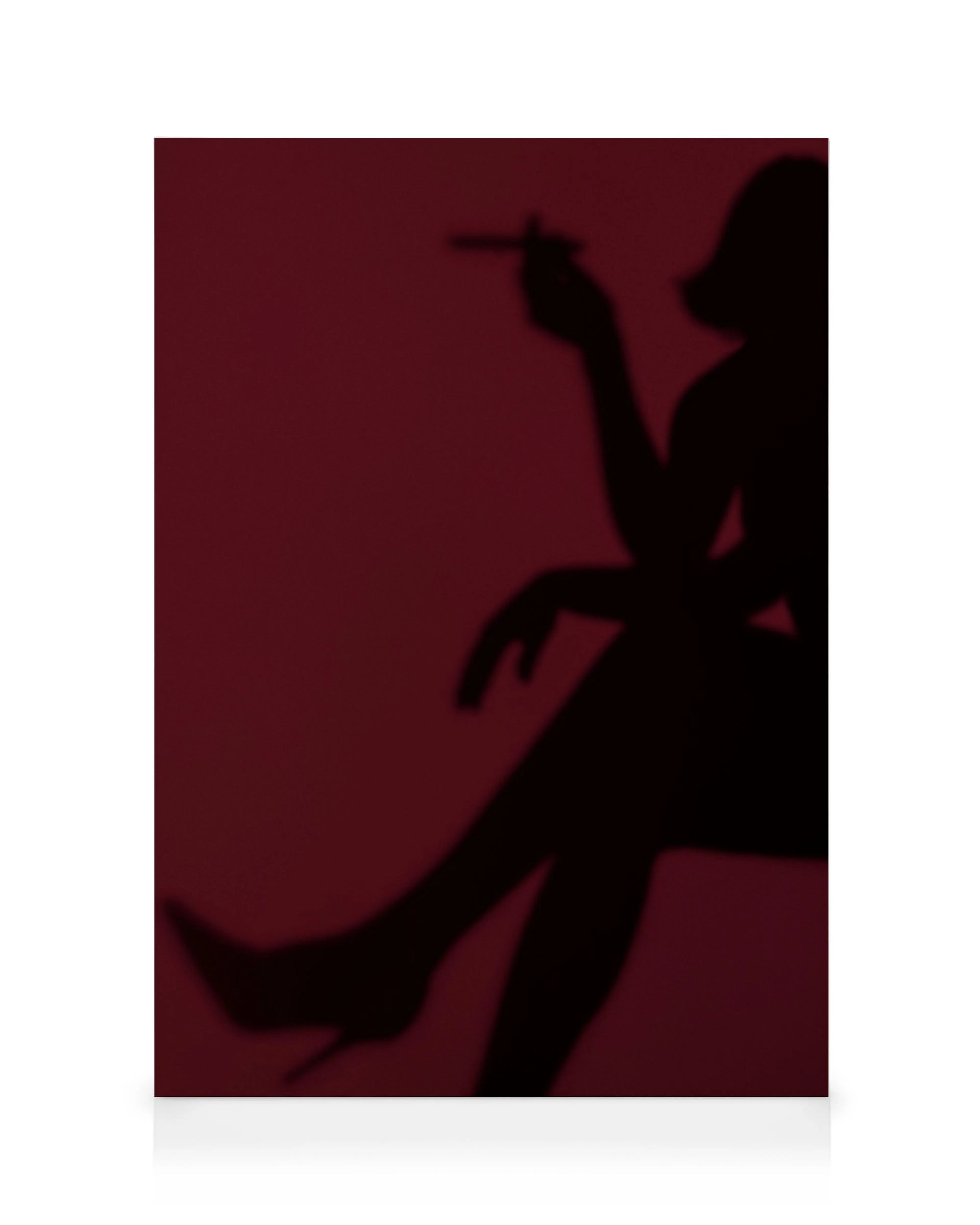 Burgundy Silhouette No2 Stampa su Tela 0