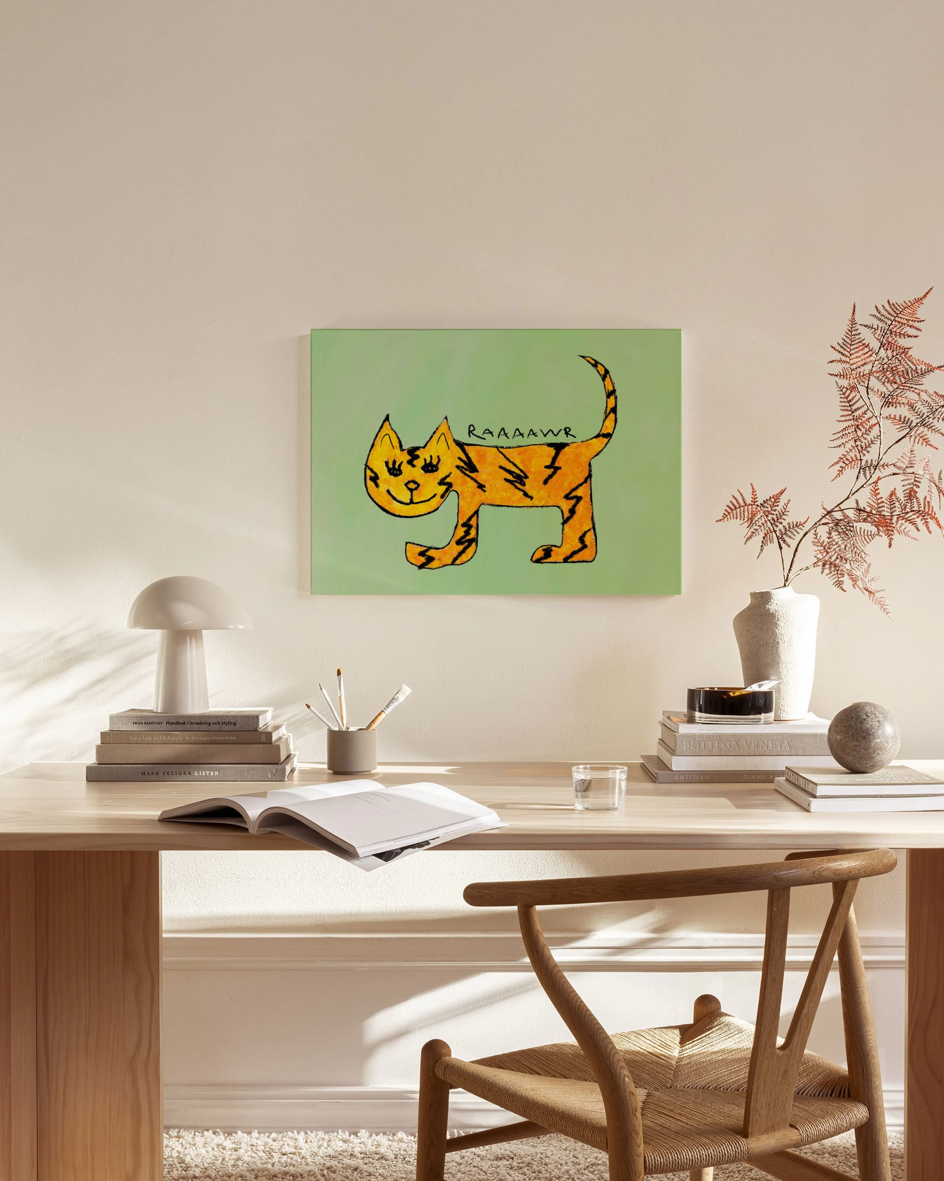 Tiger Raaawr, Verspielte Kinderzimmer Wanddeko mit Tiger