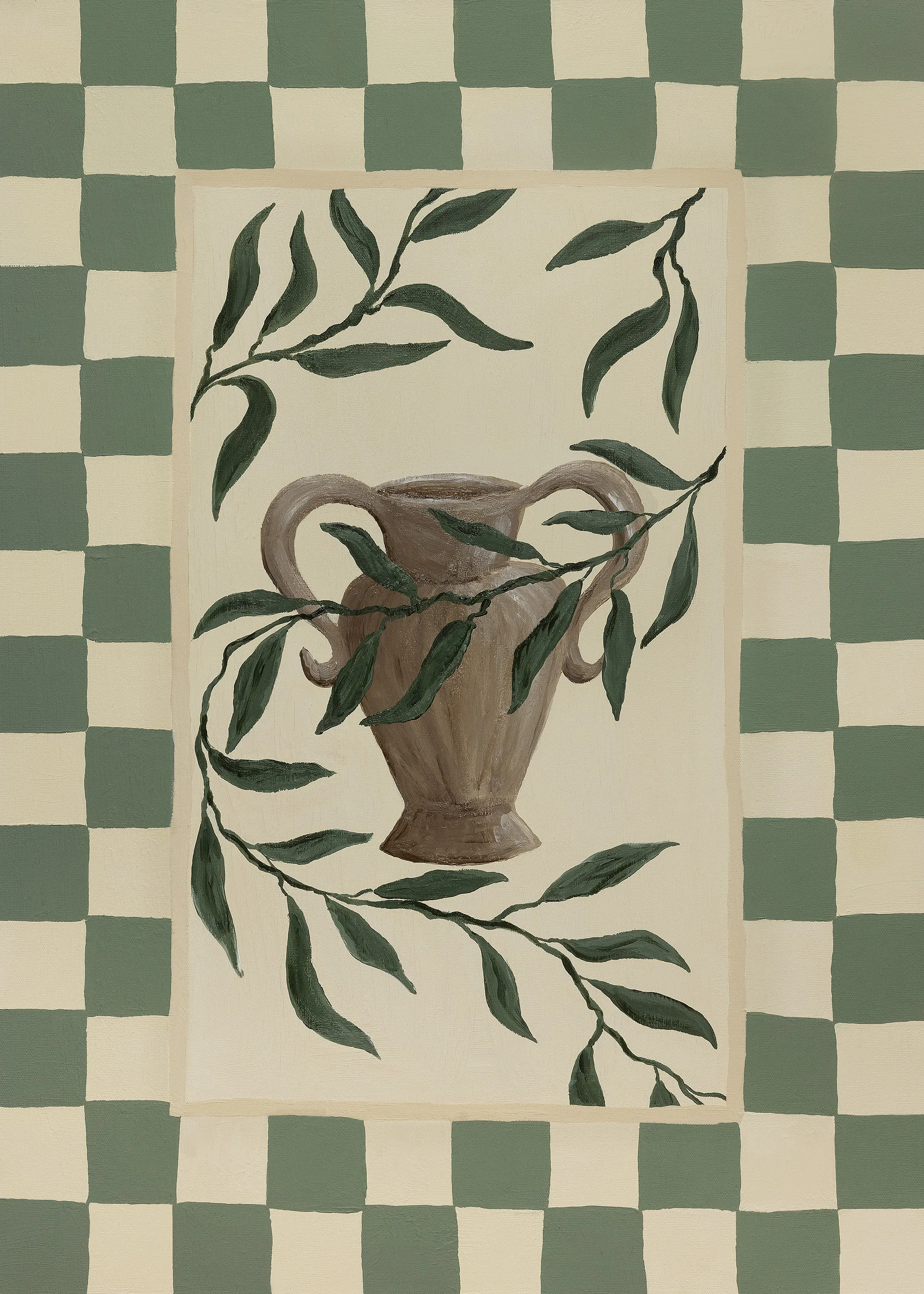Checkered Botanical Poster 0