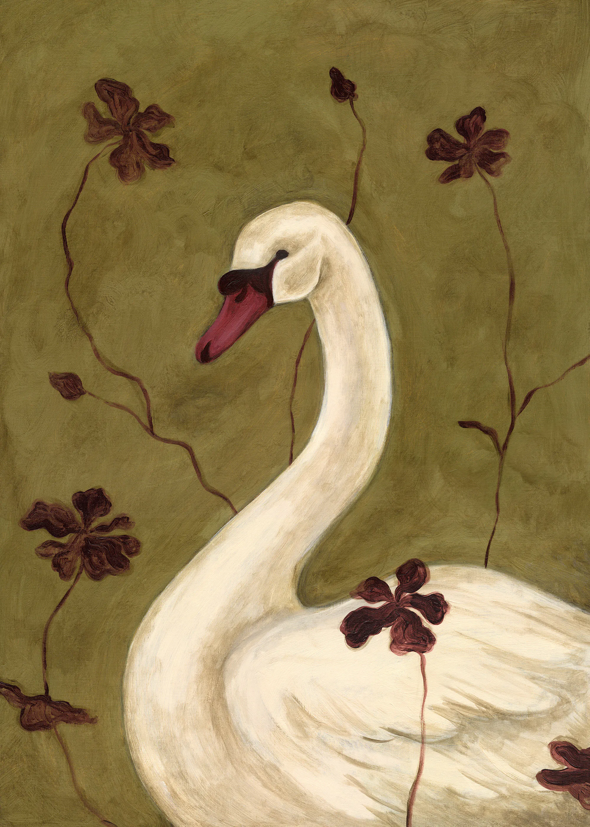 Wildflower Swan Poster 0