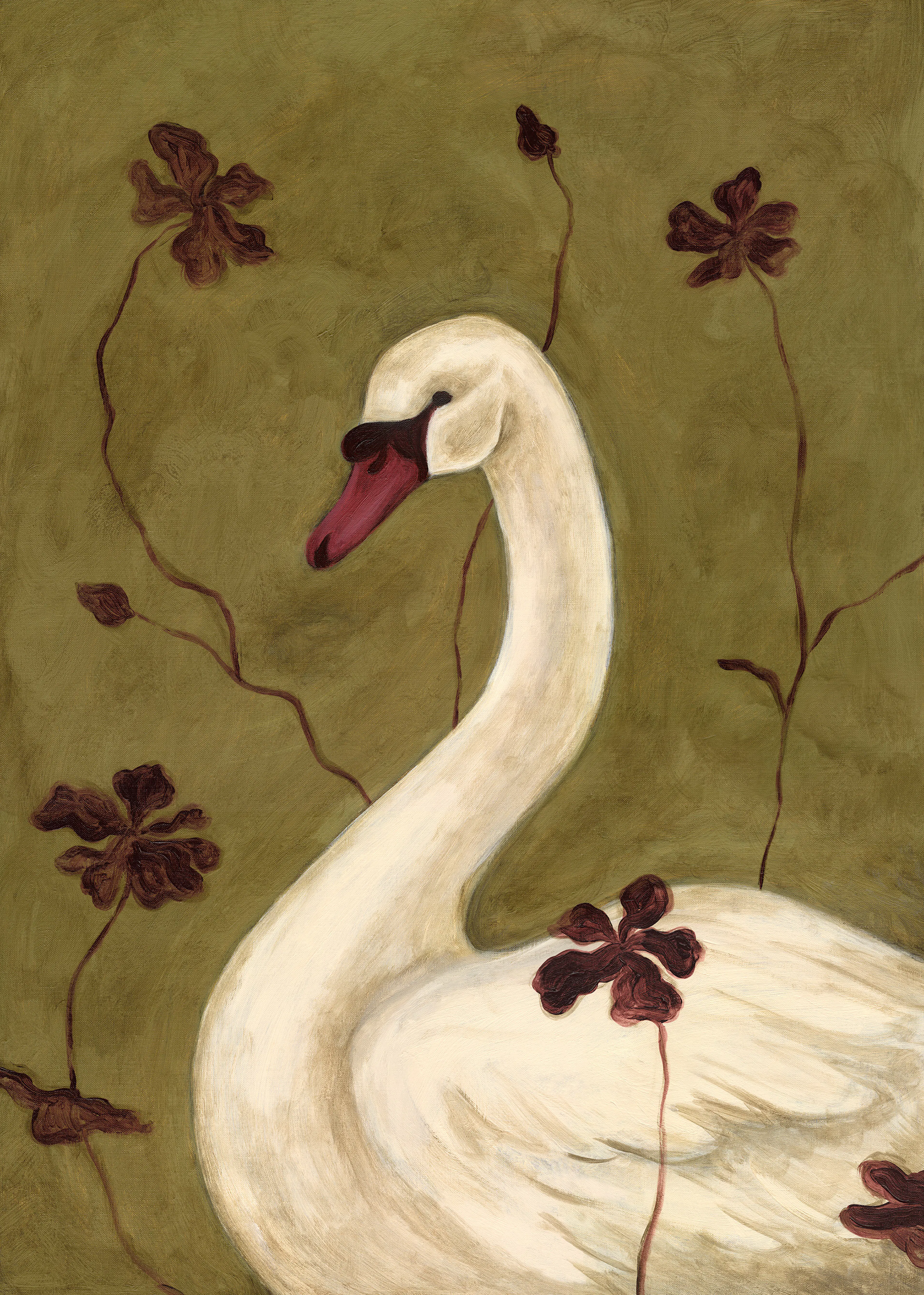 Wildflower Swan Poster 0