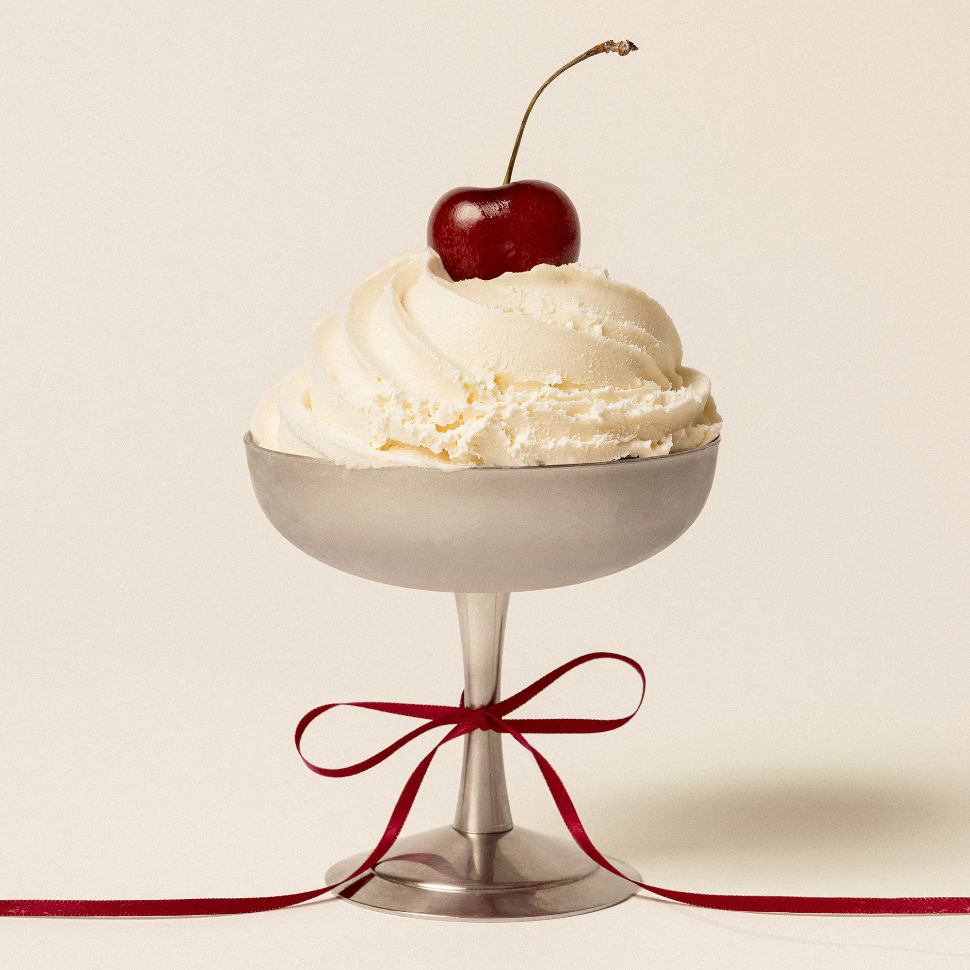 Cherry Christmas, Festive Red Cherry Vanilla Ice Cream Wall Art