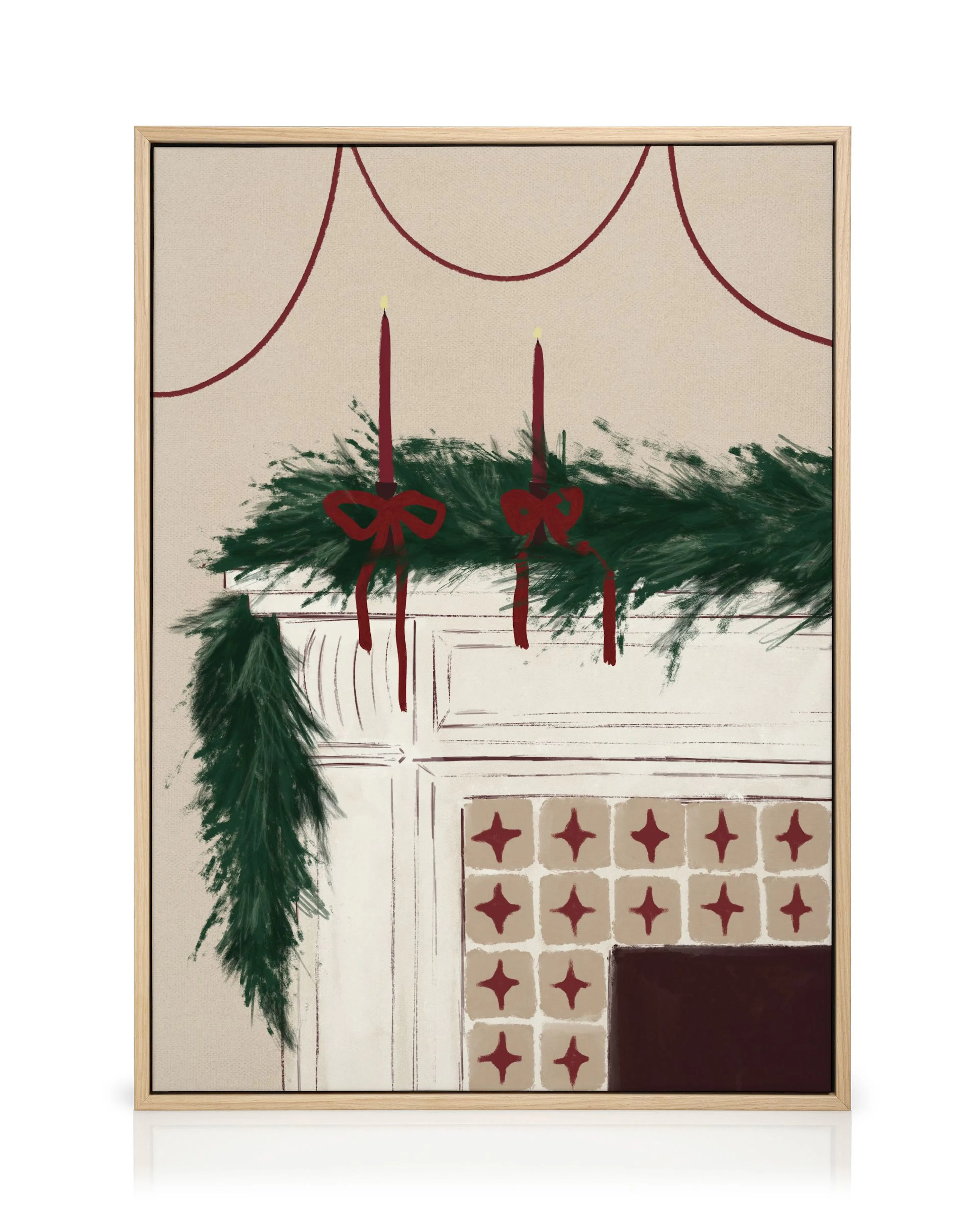 Holiday Mantel Lienzo 0