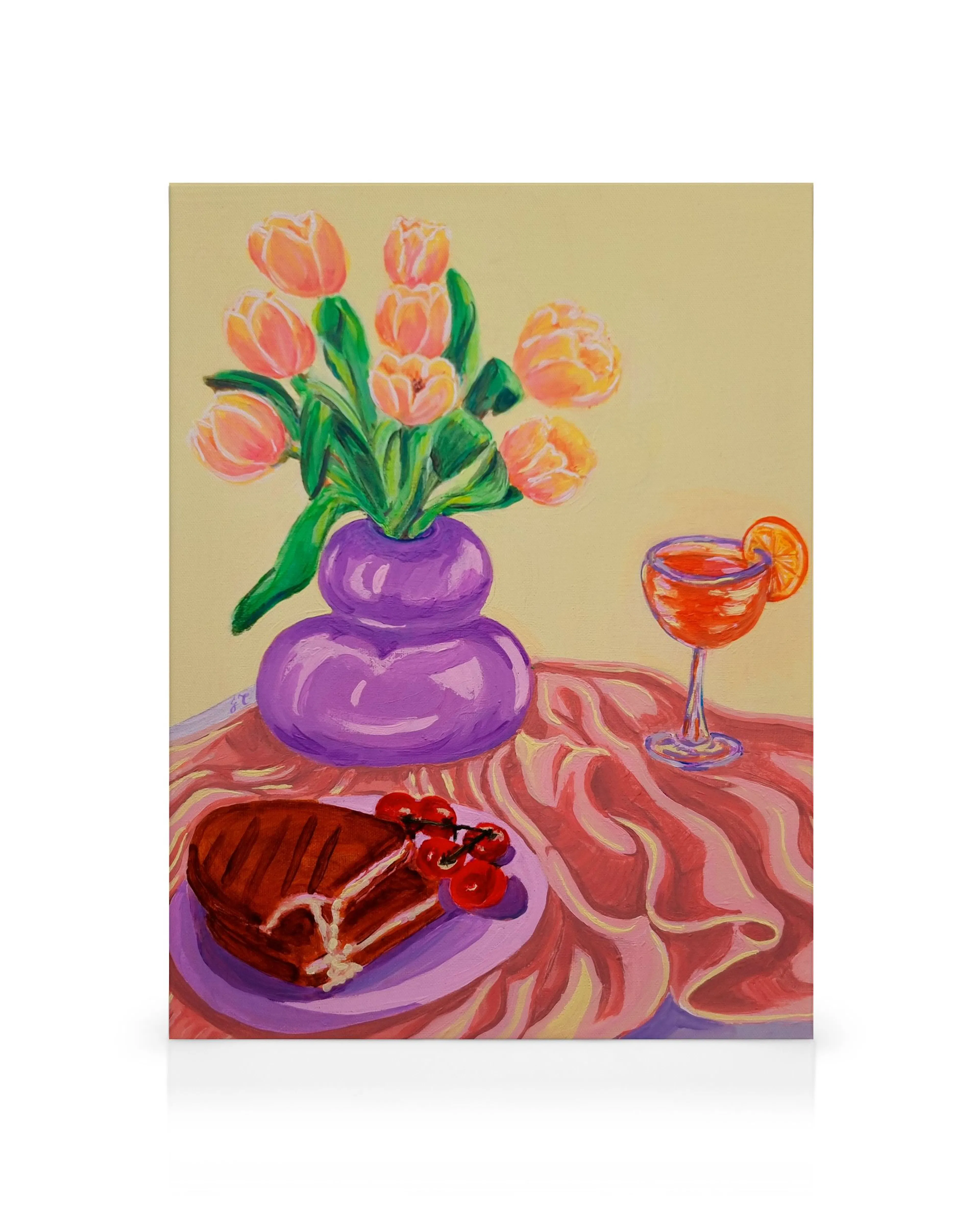 Joeyline Tannous - Grilled Cheese and Flowers Toile 0