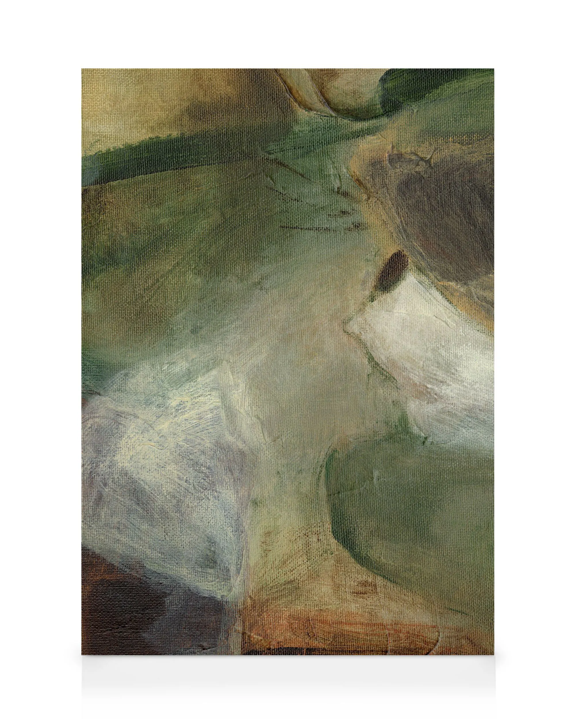 Earthy Layers No2, Abstracte Canvas met Aardetinten en Textuur