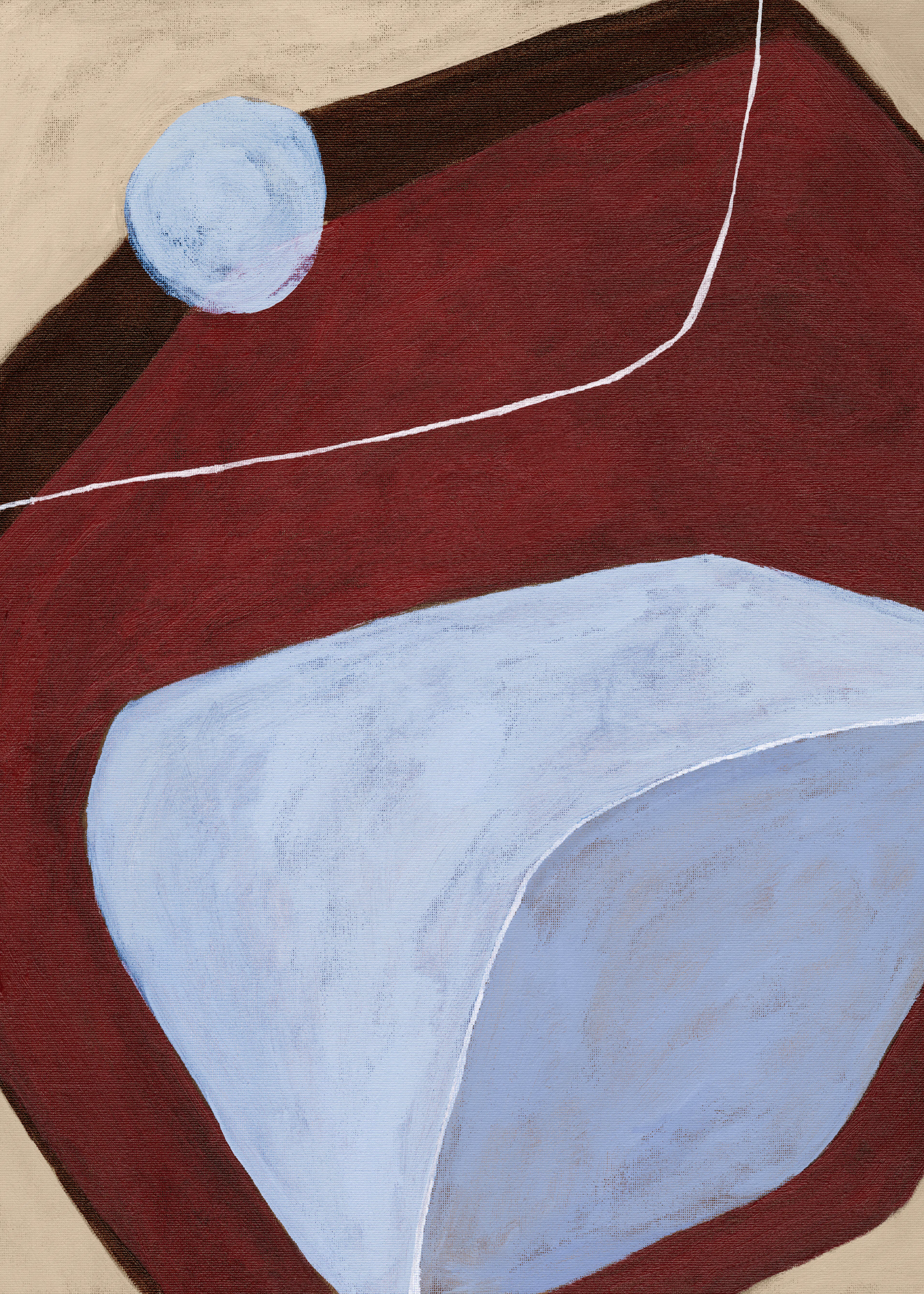 Blue on Red Poster 0