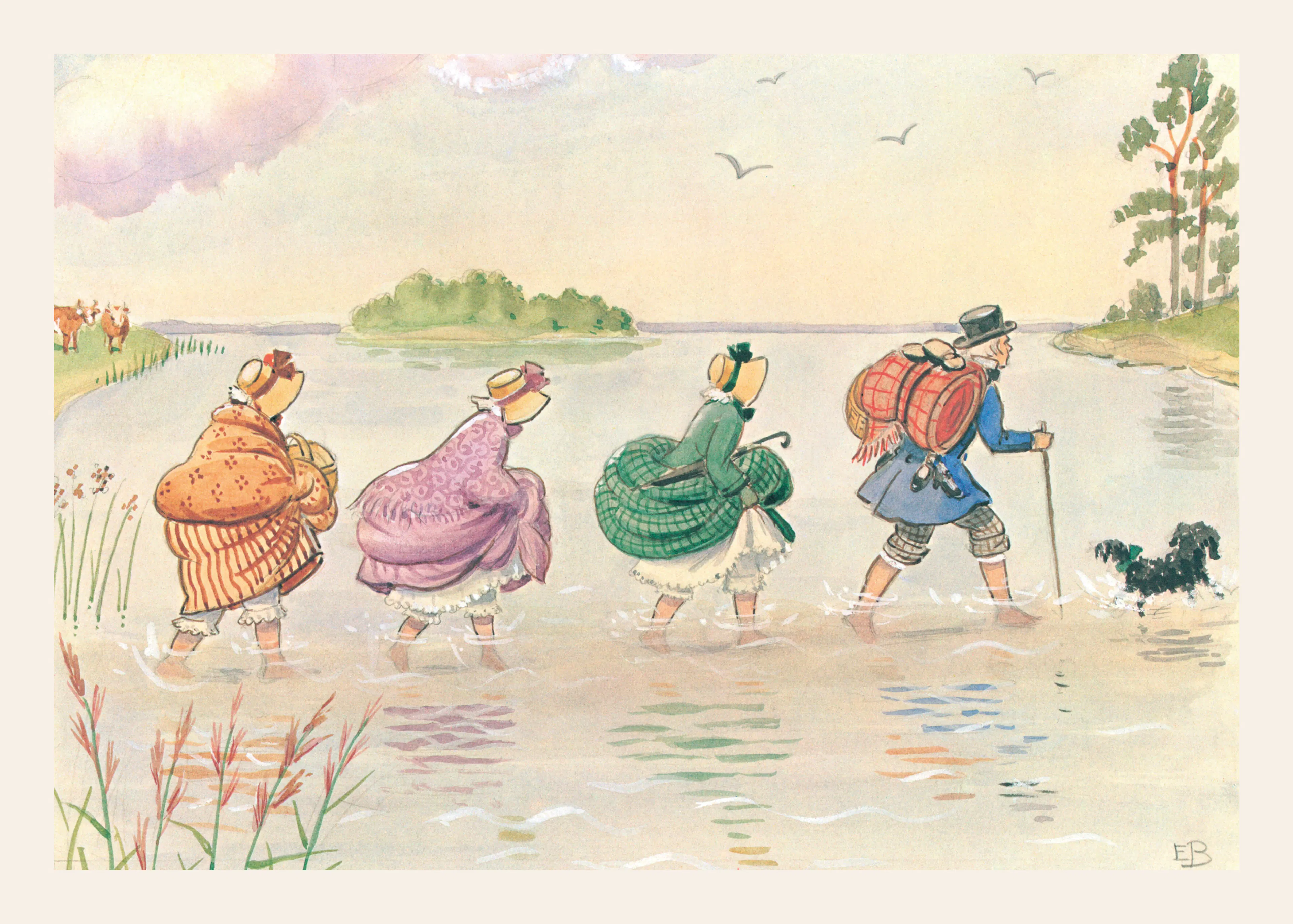 Elsa Beskow - Uncle Blue Leads the Way Print 0