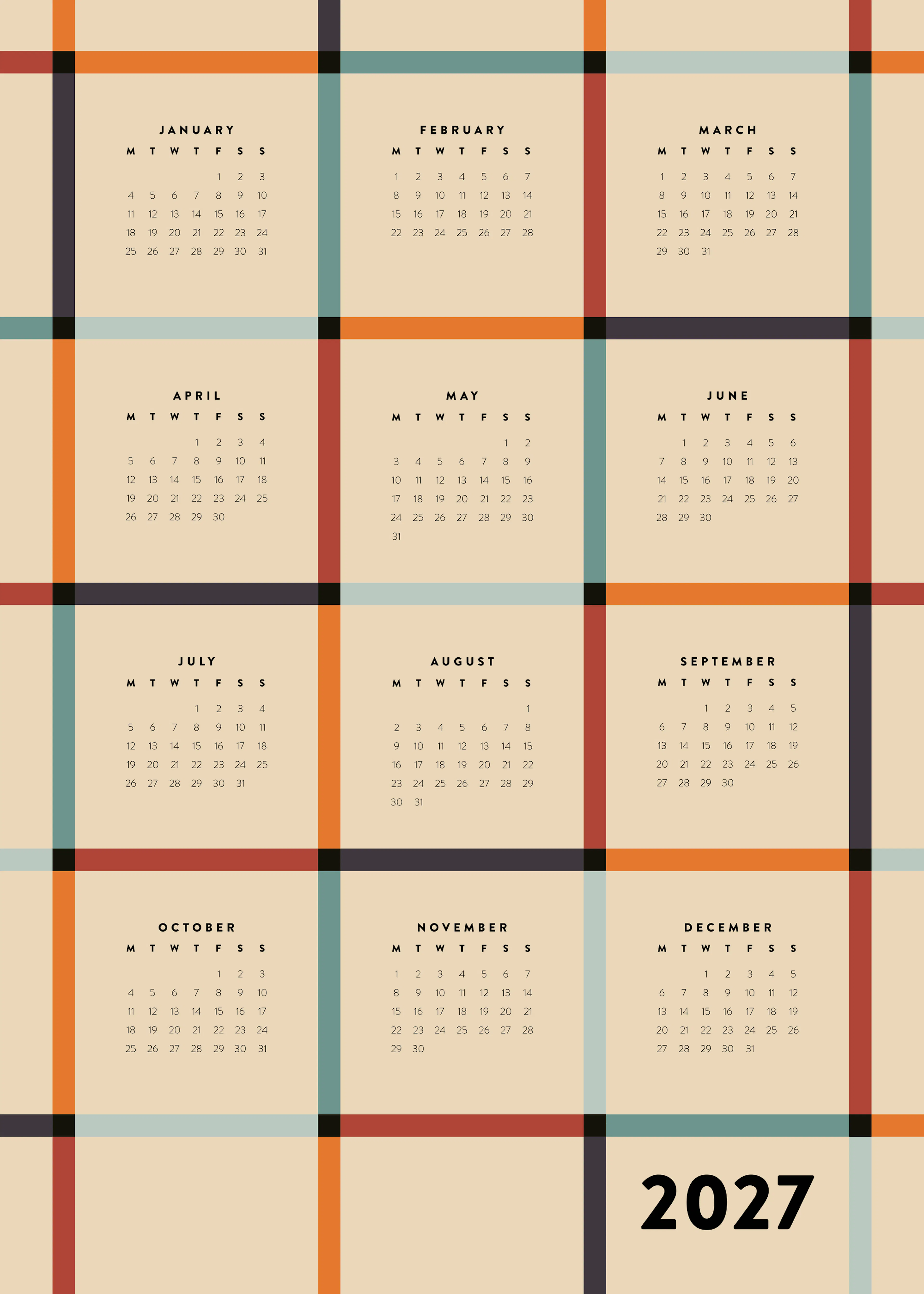 Bauhaus Calendar 2027 Poster 0