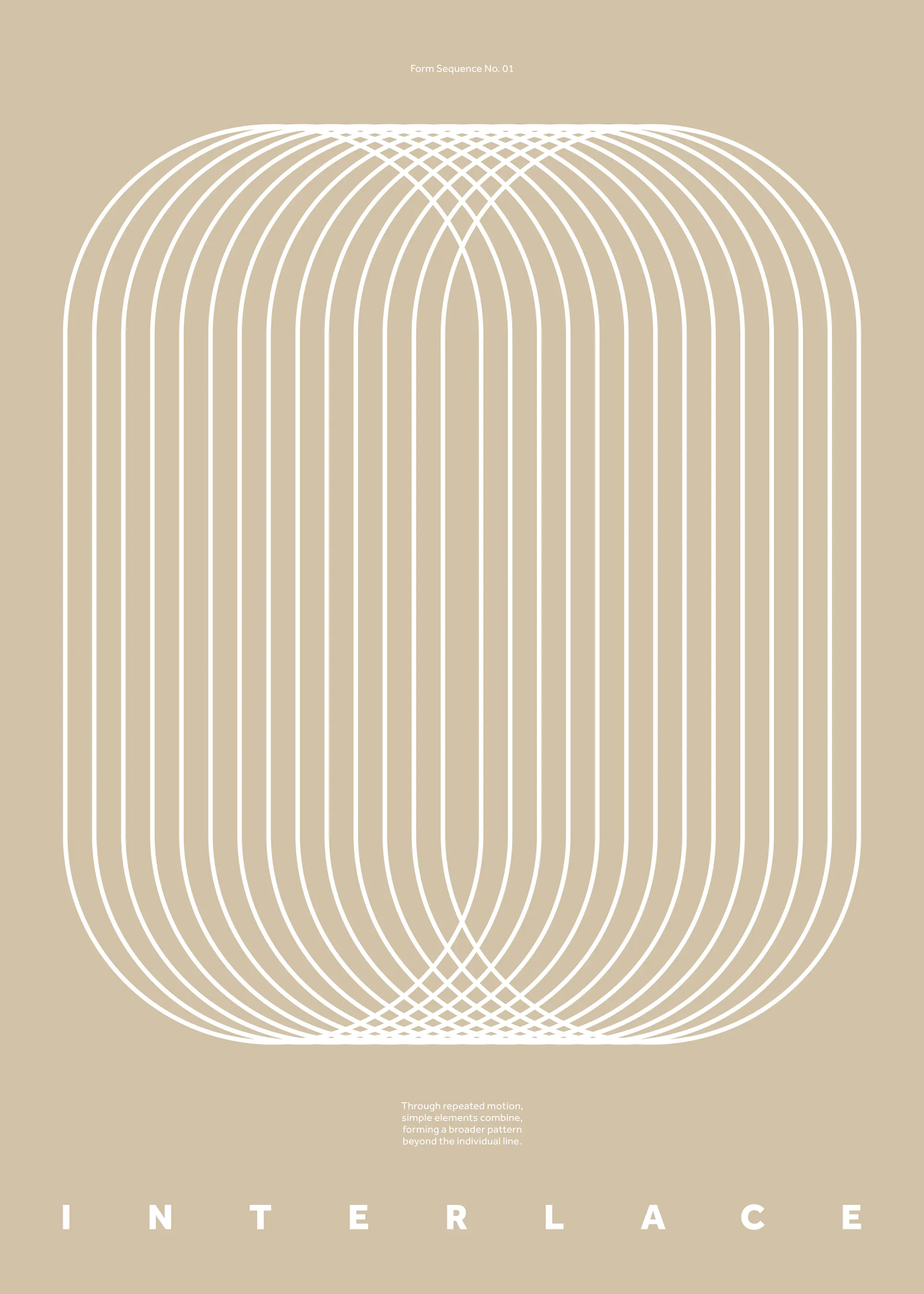 Interlace Beige Plakat 0