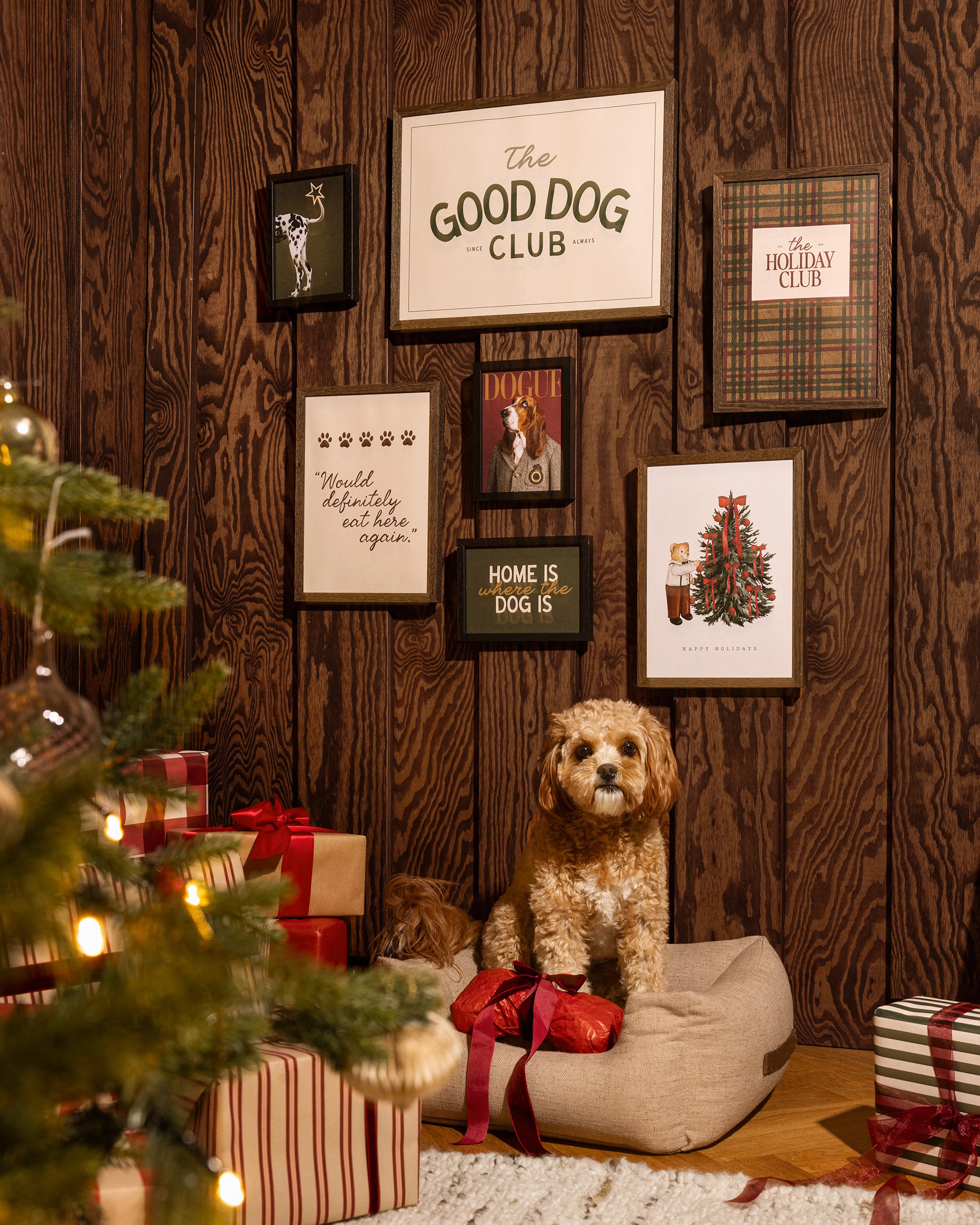 Merry Paws gallery wall